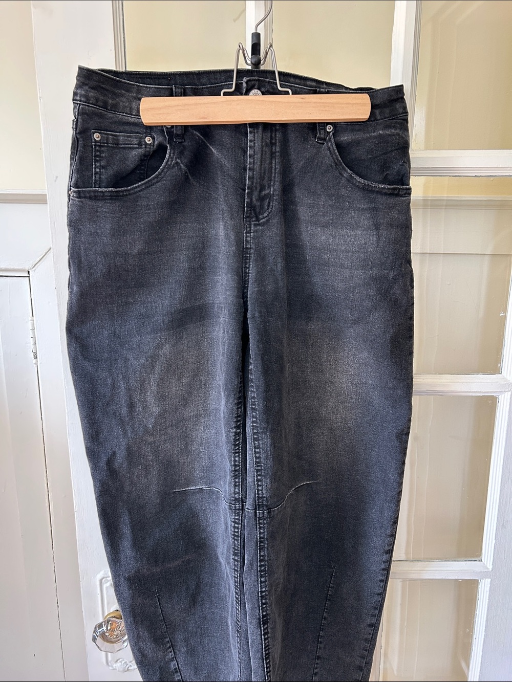Women's Barrel Jeans Wide Leg Vintage Mid Rise Y2k Baggy Boyfriend Denim Pants - Picture 5 of 12
